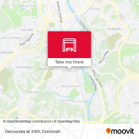 Decoursey at 34th map