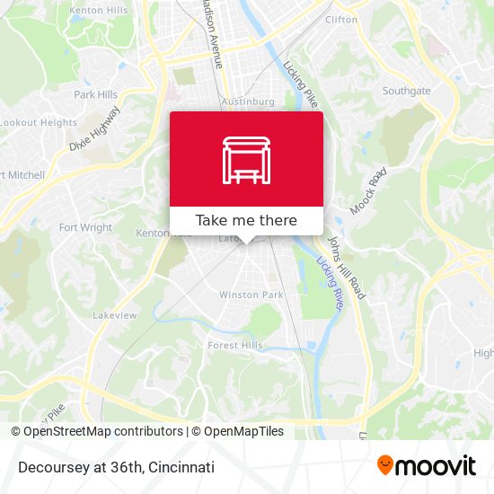 Mapa de Decoursey at 36th