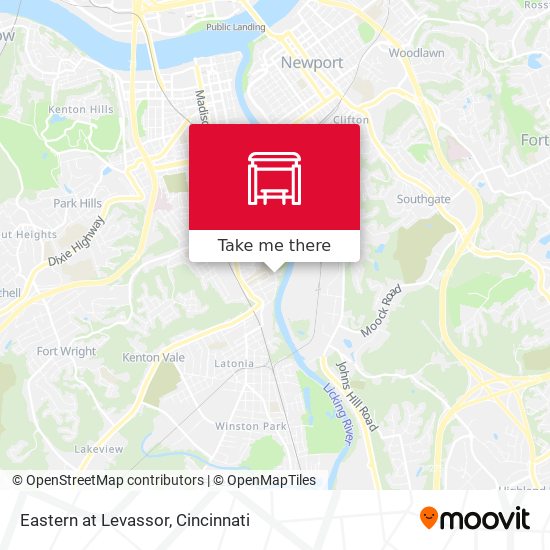 Eastern at Levassor map