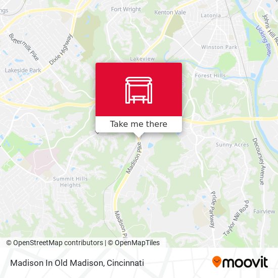 Madison In Old Madison map