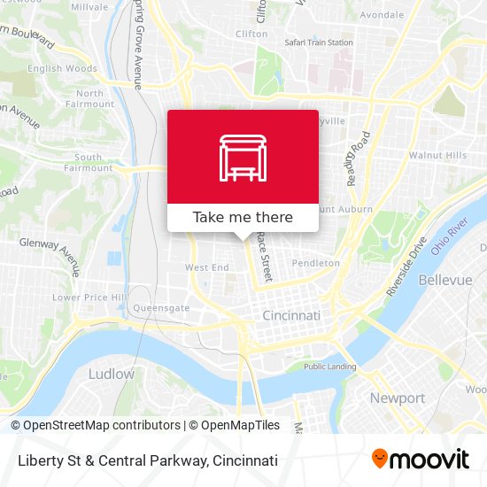 Liberty St & Central Parkway map