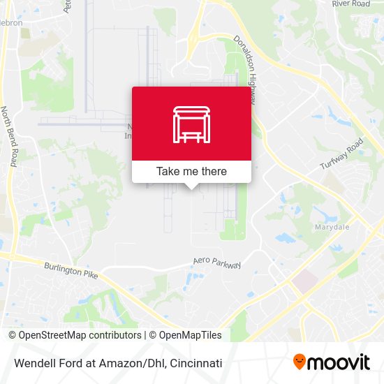 Mapa de Wendell Ford at Amazon/Dhl