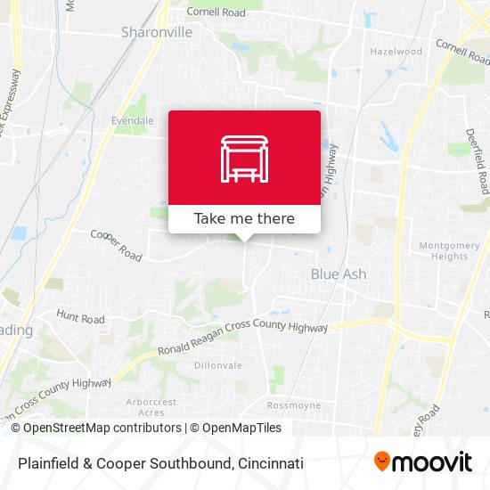 Plainfield & Cooper Southbound map