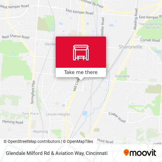 Glendale Milford Rd & Aviation Way map