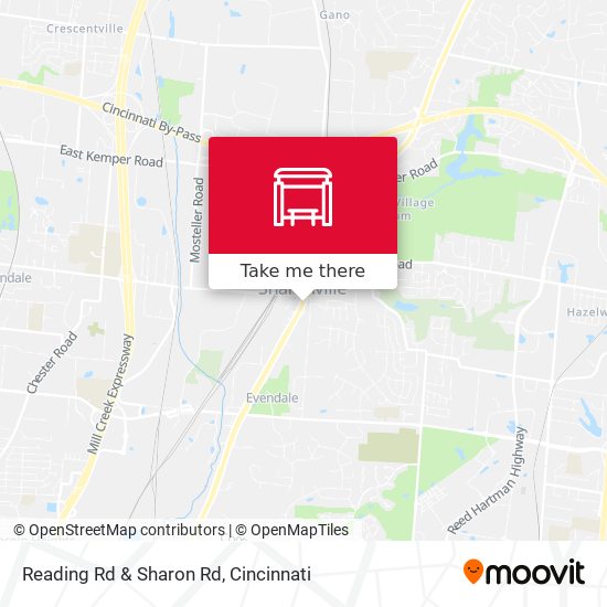 Reading Rd & Sharon Rd map