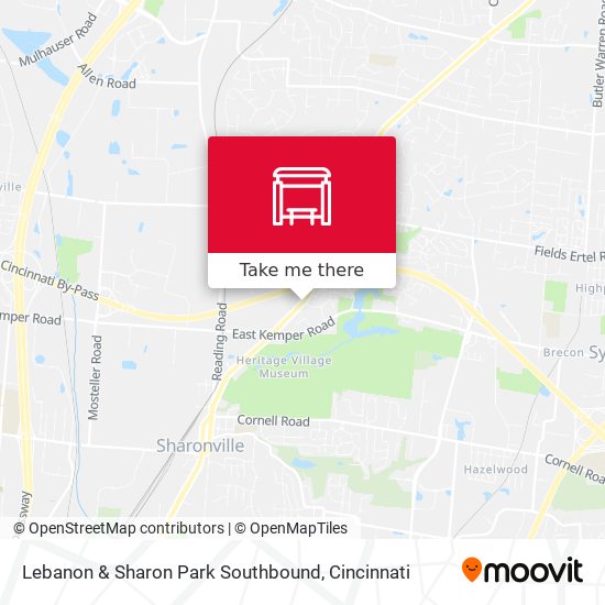 Mapa de Lebanon & Sharon Park Southbound