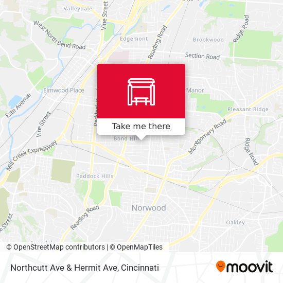 Northcutt Ave & Hermit Ave map