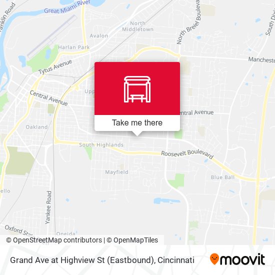 Mapa de Grand Ave at Highview St (Eastbound)