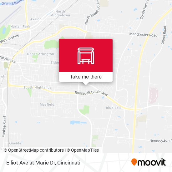 Elliot Ave at Marie Dr map