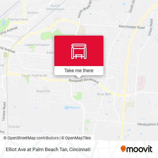 Elliot Ave at Palm Beach Tan map