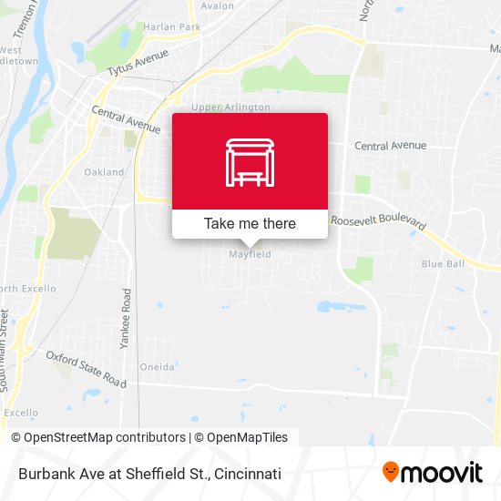 Burbank Ave at Sheffield St. map