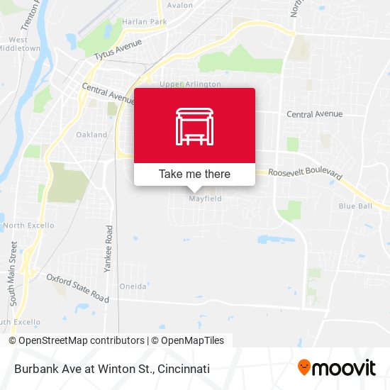 Burbank Ave at Winton St. map