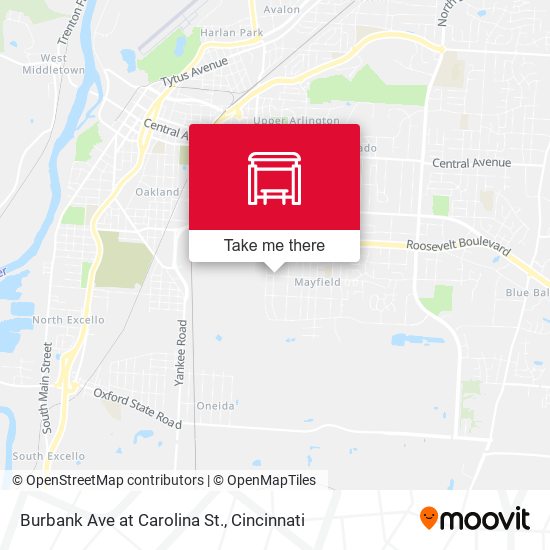 Burbank Ave at Carolina St. map