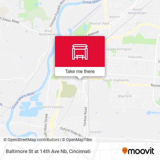 Baltimore St at 14th Ave Nb map