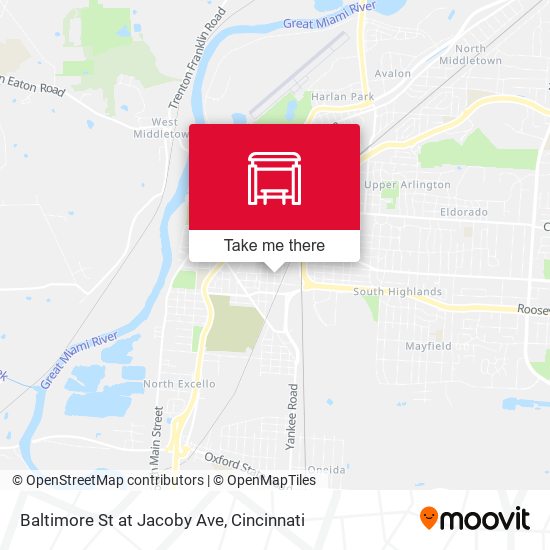 Baltimore St at Jacoby Ave map