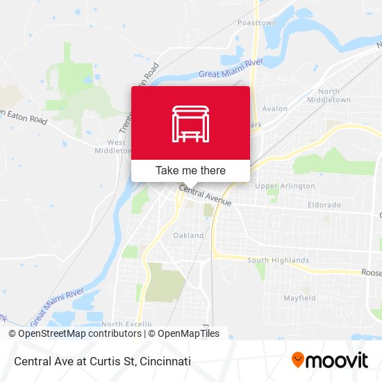 Central Ave at Curtis St map