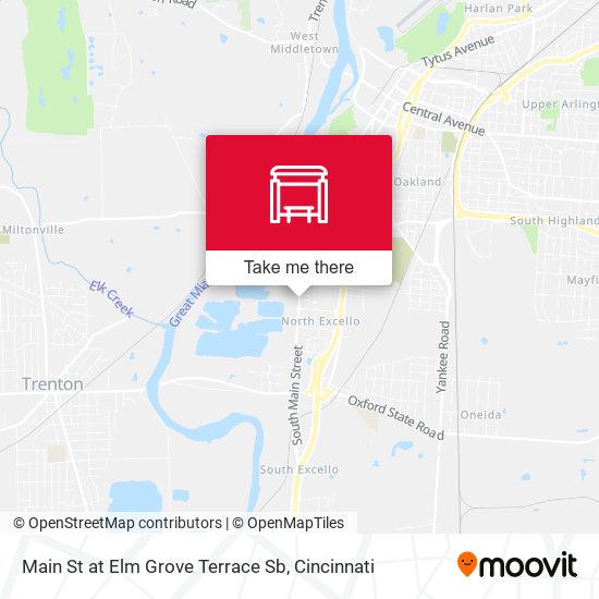 Main St at Elm Grove Terrace Sb map