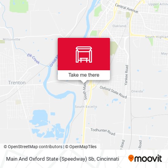 Main And Oxford State (Speedway) Sb map
