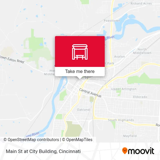 Main St at City Building map