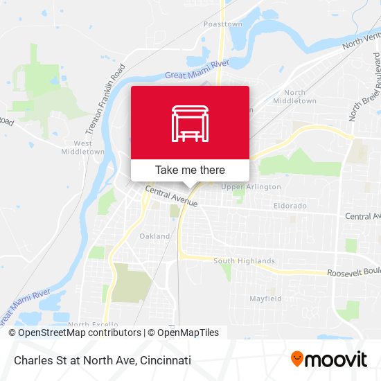 Charles St at North Ave map