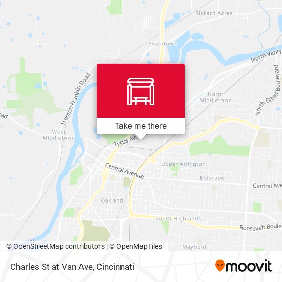 Charles St at Van Ave map