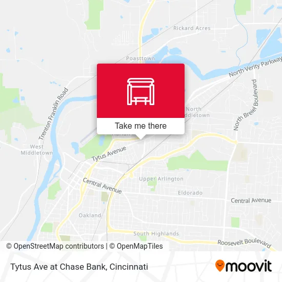 Tytus Ave at Chase Bank map