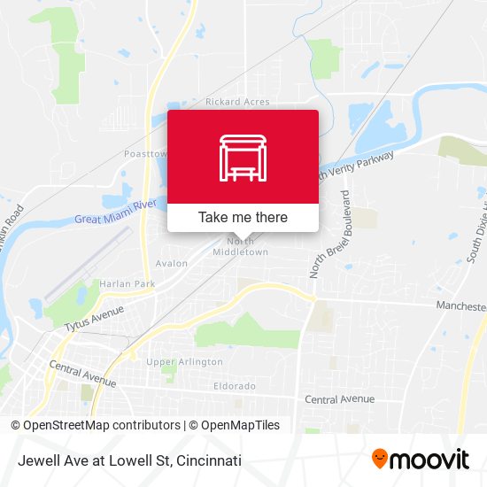 Jewell Ave at Lowell St map