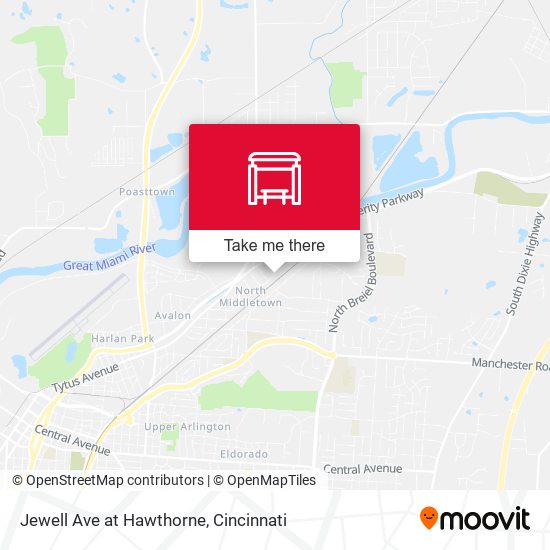 Jewell Ave at Hawthorne map