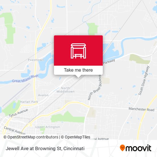 Jewell Ave at Browning St map