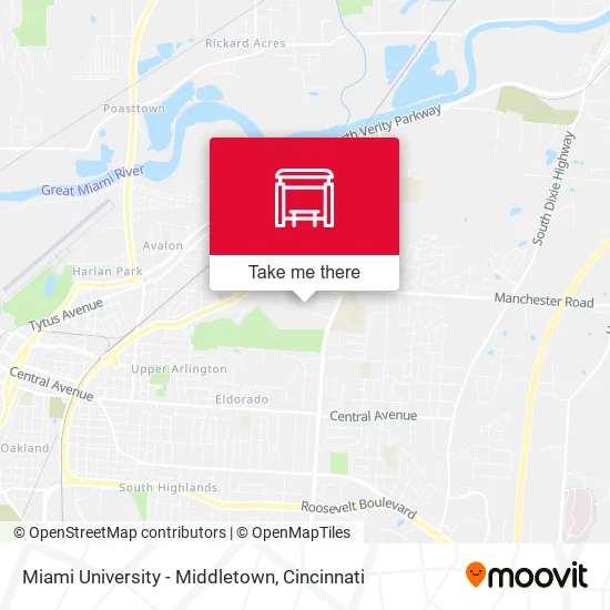 Mapa de Miami University - Middletown