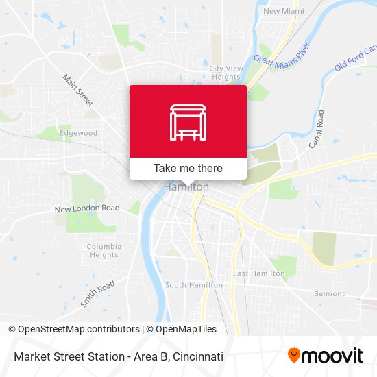 Market Street Station - Area B map