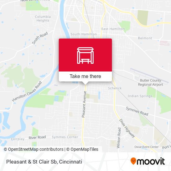 Pleasant & St Clair Sb map