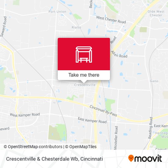 Crescentville & Chesterdale Wb map