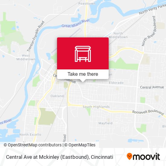 Central Ave at Mckinley (Eastbound) map