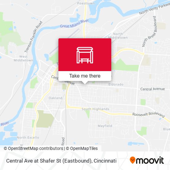 Central Ave at Shafer St (Eastbound) map