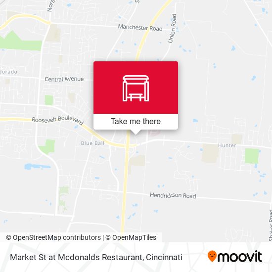 Market St at Mcdonalds Restaurant map