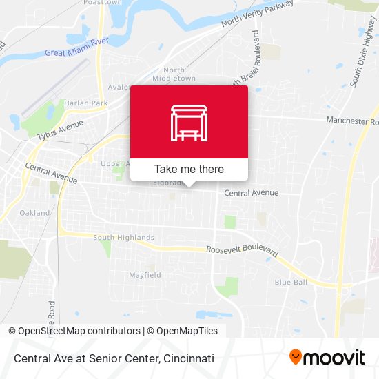 Central Ave at Senior Center map