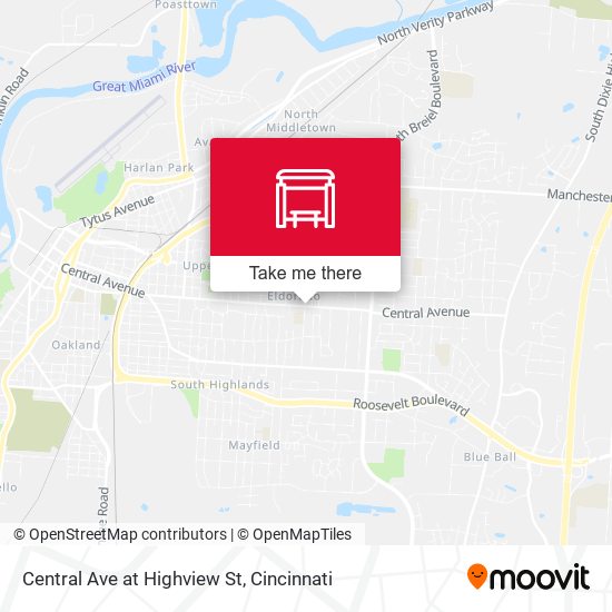 Central Ave at Highview St map