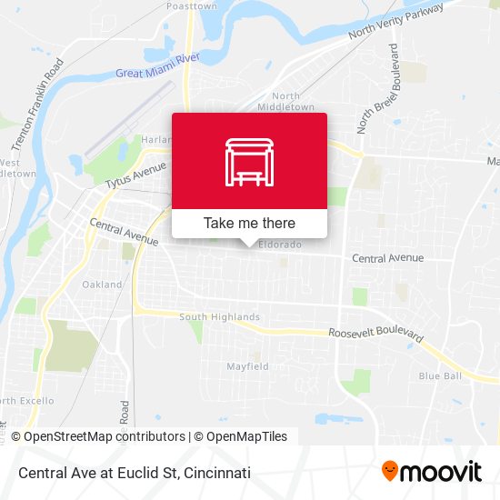 Mapa de Central Ave at Euclid St