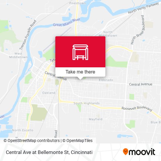 Mapa de Central Ave at Bellemonte St