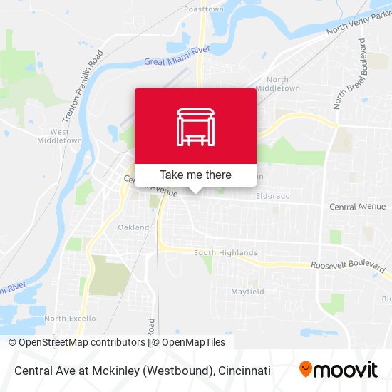 Central Ave at Mckinley (Westbound) map
