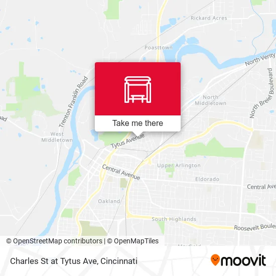 Charles St at Tytus Ave map