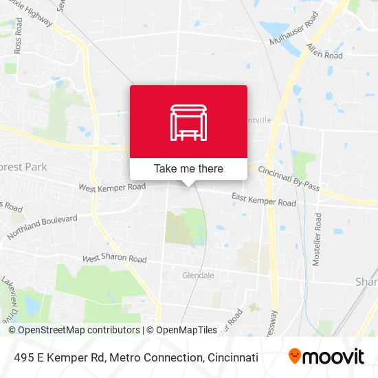 Mapa de 495 E Kemper Rd, Metro Connection