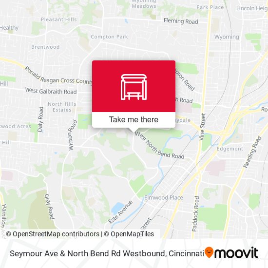 Mapa de Seymour Ave & North Bend Rd Westbound