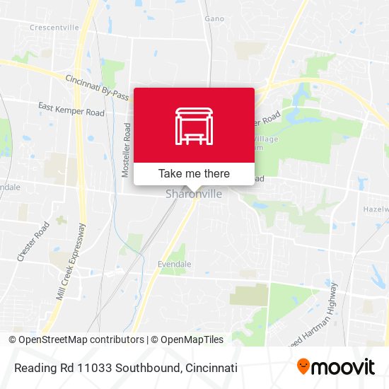 Reading Rd 11033 Southbound map