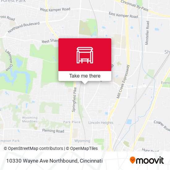 10330 Wayne Ave Northbound map