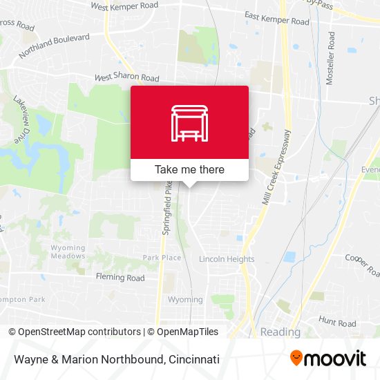 Mapa de Wayne & Marion Northbound