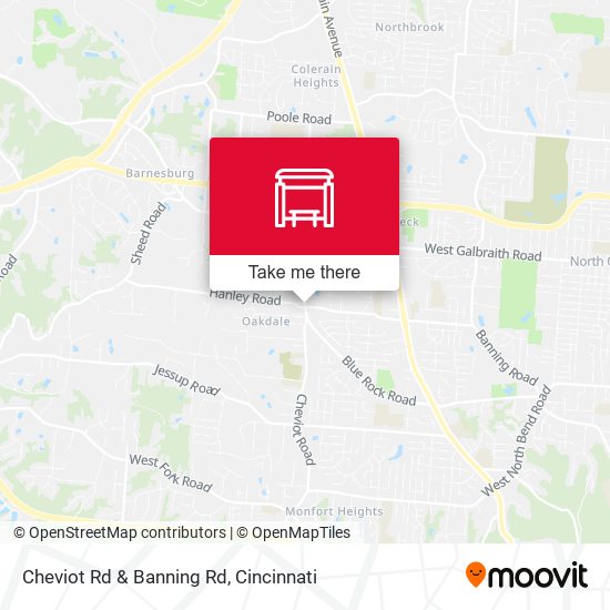 Cheviot Rd & Banning Rd map