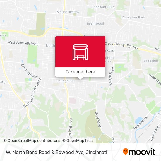 W. North Bend Road & Edwood Ave map