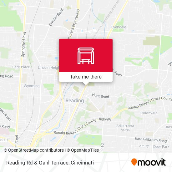 Reading Rd & Gahl Terrace map